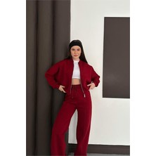 Neşeli Butik Kadın Fermuarlı 3 Iplik Eşofman Takımı NBESF01
