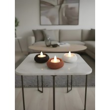 Venora Concept Dekoratif LED Tealight Mumluk 3lü Set | 3D Baskı | 3 Adet LED Tealight Mum Ile Gönderilir