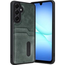 İrgit Store Samsung Galaxy A17 5g Sara Kartvizitli Deri Kılıf - Yeşil