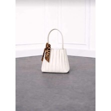 Özüm Takı Çanta Kadın Büyük Boy Kol ve Omuz Çantası Beyaz