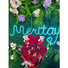 Meritay Botanik Kalpli Kutuda Güllü Ayıcık Aranjmanı