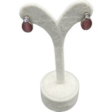 Megass Dekor Süet Kumaş Krem Renk 12 cm Küpe Sergileme Aksesuar