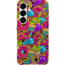 Lelia Samsung Galaxy S25 Uyumlu Baskılı Şeffaf Telefon Kılıfı | Koleksiyon: Snacktoon Delight