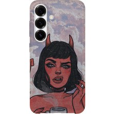 Lelia Samsung Galaxy S24 Fe Uyumlu Baskılı Şeffaf Telefon Kılıfı | Koleksiyon: Queenmode Femme