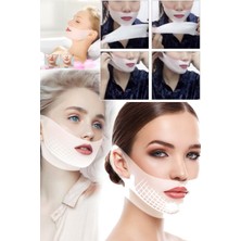Munico Yüz Çene Sıkılaştırıcı Yağ Yanığı Ince Maske Yüz Çift V-Line V-Şekil Sexy V Şekli Kaldırma Yüz Maske