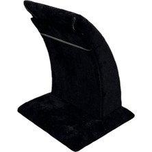 Megass Dekor Süet Kumaş Siyah Renk Ayaklı 9/7 cm Küpe Sergileme Dekoru