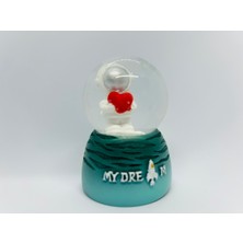 PremiumPort Işıklı Astronot Figürlü Kalpli Küçük Boy Kar Küresi, Hediye Alternatifi