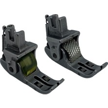 Hodbehod Sanayi Düz Dikiş Makinası Mont ve Ceket Metal Teflon Geniş Rulmanlı Teker Tırtırlı Ayak 2'li Set