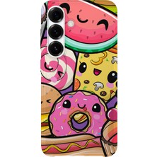 Lelia Samsung Galaxy S23 Fe Uyumlu Baskılı Şeffaf Telefon Kılıfı | Koleksiyon: Snacktoon Delight