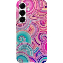 Lelia Samsung Galaxy S23 Plus Uyumlu Baskılı Şeffaf Telefon Kılıfı | Koleksiyon: Colorwave Flux