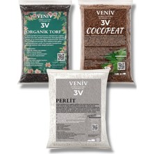 Veniv Organik Toprak Seti - Torf 2l - Cocopeat 2l - Leonardit 2 kg
