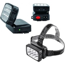 DS LLC 12 Ledli Şarjlı Kafa Lambası Power Ledli Kafa Feneri Tepe Lambası Iegtgrs-34
