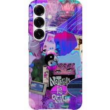 Lelia Samsung Galaxy S25 Plus Uyumlu Baskılı Şeffaf Telefon Kılıfı | Koleksiyon: Neondream District