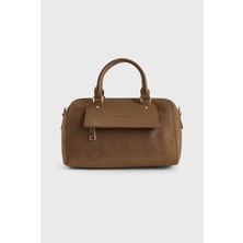 Love My Body Deri Detaylı Fermuarlı Çanta Camel 121L9581000