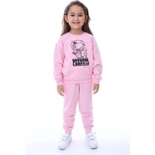 Kyex Kids Pembe Kız Çocuk Alt Üst Pamuklu Eşofman Takımı