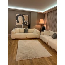 Doğuş Peluş Halı Ultra Soft Krem Yumuşak Dokulu Peluş Halı Dikdörtgen
