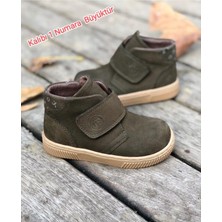 Papuccum Ortopedi Çocuk Tek Cırtlı Hakiki Deri Tarçın Bot