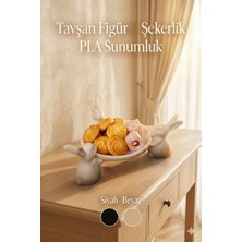 Oxyteez Tavşan Figürlü Şekerlik Reçine Sunumluk Salon ve Mutfak İçin Modern Dekor