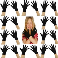 Nuveden Siyah Renk Likralı 23 Nisan 29 Ekim 19 Mayıs Gösteri Bando Eldiveni 10 Çift ( 20 Adet ) Dıe-Rstg