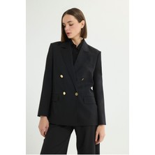 Love My Body Kruvaze Ceket Siyah 119L9789000