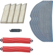 Parmis Roborock Uyumlu G10 Robot Süpürge Ana Fırça X2 Hepa Filtre X4 Mop Bezi X4