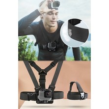 Munico Profesyonel Su Kar Yaz Hava Sporları Için Uyumlu Hero Go Pro Kafa ve Göğüs Aparat Set Spor Seti Pro