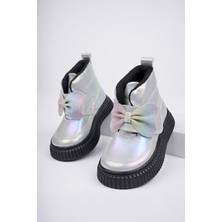 Kız Çocuk Fiyonklu Su Geçirmez Ortopedik Kaydırmaz Taban Bot