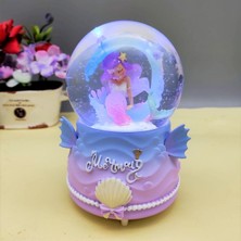 PremiumPort Işıklı Müzikli Deniz Kızı Kar Küresi, Rüya Gibi Süşleme Parçası