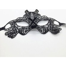 DS LLC Siyah Renk Dantel Kesim Dantel Işlemeli Balo Parti Maskesi 11 No Iegtgrs-34