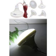 Munico Beyaz Dış Mekan Lamba Aydınlatma Işık 24 Watt 4 Metre Çok Amaçlı Seyyar LED Ampul 12V Aküye Bağlanan