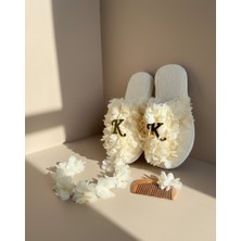 AdNovasam Harf Detaylı Lohusa Terlik-Tarak-Taç-Seti (Kalıbı Dar 1 Numara Büyük Alınız)Harf Belirtiniz!