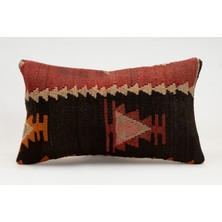 Kilim Wholesale El Yapımı Kilimden Yapılmış Vintage Kırlent Kılıfı, Yün, 30X50 cm