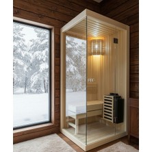Kazdal Ahşap Portatif Camlı Kabin Sauna