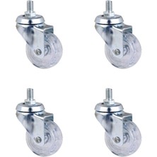 DS LLC Furç Vidalı Bilyalı Teker - 20X50 - Şeffaf HKS188 - 4 Adet Iegtgrs-34