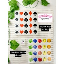 Emohjong Taş Eşleştirme Tiktok Fenomen Masa Oyunu Mahjong - Zar Kart Seti