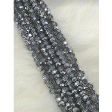 Yiğit Aksesuar 8 mm Yarı Gümüş Şeffaf Kristal  20 Dizi ( Aksesuar ve Çanta Yapımında Kullanılır)