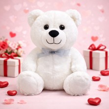 Selay Toys Beyaz Peluş Ayıcık – Sevgiliye Özel Kaliteli Peluş Oyuncak Ayı - 35CM - Sevgililer Günü Hediyesi 35CM