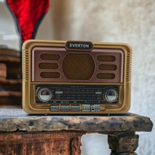 Nuveden Nostaljik Görünümlü USB Sd Aux Bluetooth Destekli Şarjlı Radyo RT-671 DIE-RSTG34