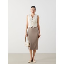 Lc Waikiki Yeni Sezon Beli Lastikli Kadın Triko Etek