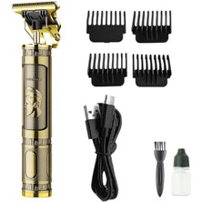 DS LLC PS-033 Çelik Kasa Profesyonel T-Bıçak Saç Sakal Ense ve Çizim Tıraş Makinesi Iegtgrs-34