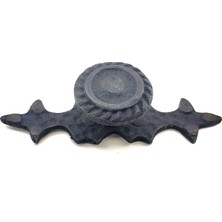 Nuveden Antika Tarz Dekoratif Pirinç Çizgili Düğme - 25X80 Mm, Oksit DIE-RSTG34