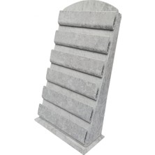 Özer Kutu 36'lı Ayaklı Süet Küpelik Standı (20X38CM) Gri