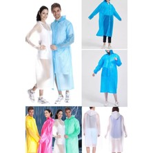 Munico Unisex Yağmurluk Kapüşonlu Gevşek Basit Uzun Kollu Tek Kullanımlık Olmayan Yağmurluk Şeffan Ince Pro