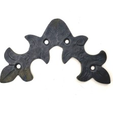 İlk El Grup Antika Tarz Dekoratif Pirinç Yaprak Gönye - 100X110 Mm, Oksit Iegtgrs-34