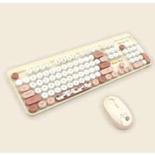 Nuveden Hello Bear Sütlü Çay Klavye Mouse Set DIE-RSTG34