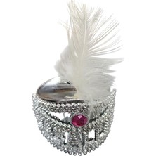 Butik Center Sünnet Hediyelikleri 50 Adet Taş Süslemeli Beyaz Tüylü Mini Kavuk - Dağıtmalık Sünnet Hediyesi