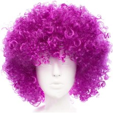 Nuveden Koyu Mor Renk Violet Afro Bonus Saç Peruk DIE-RSTG34