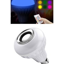 Munico Uzaktan Kumandalı Bluetooth Hoparlör ve Işıklı Ios ve Android Uyumlu Speaker Ses Lambası Ampul USB