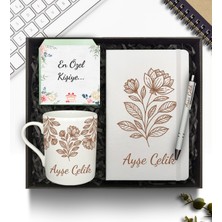 As Gift Kişiye Özel Defter & Kupa & Plastik Kalem & Hediye Seti