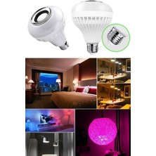 Munico 16 Renkli Bluetooth Hoparlörlü Ampul Speaker Gece Yatak Odası Romantizm Akıllı Kumandalı Loş Işıklı